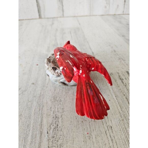 Vintage Cardinal mass ceramic decor as is bird home - Picture 2 of 8